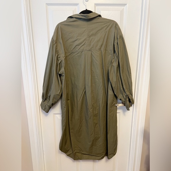 H&M Olive Green Shirt Dress Size XS - Picture 2 of 5